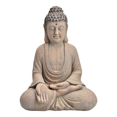 Buddha in antiek bruin magnesia (B/H/D) 42x58x31cm