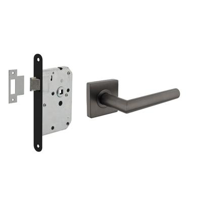 Intersteel Compleet deurklinksetBastian vierkant antraciet - 0029.174798