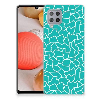 Samsung Galaxy A42 | Hoesje maken | Cracks Blue Samsung Galaxy A42 | Hoesje maken | Cracks Blue