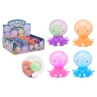 Johntoy octopus stressbal met zuignappen - thumbnail