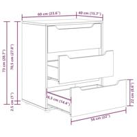 Dressoir VISNES 60x40x73 cm spaanplaat sonoma eikenkleurig - thumbnail
