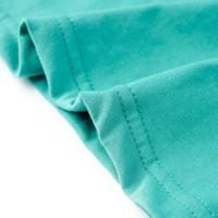 Kindershirt met korte mouwen 104 donkermintkleurig - thumbnail