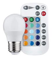 LED Kogellamp E27 met afstandsbediening - Wit & 16 kleuren licht - Universeel - RGBW - thumbnail