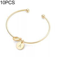 10 stuks legering brief een armband slang ketting charme armbanden (goud) - thumbnail