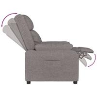 Fauteuil verstelbaar stof taupe - thumbnail