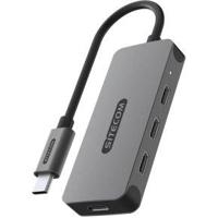 Sitecom CN-5014 interface hub USB 3.2 Gen 1 (3.1 Gen 1) Type-A 10000 Mbit/s Zwart, Grijs - thumbnail