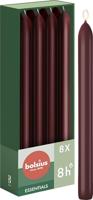 Bolsius Dinerkaars 8 stuks velvet red 23 cm - thumbnail
