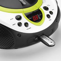 Lenco Kinderen Radio CD-speler SCD-38, draagbare FM-radio met CD/MP3-speler en USB, groen - thumbnail