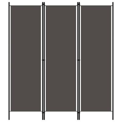 Kamerscherm met 3 panelen 150x180 cm antraciet Kamerscherm met 3 panelen 150x180 cm antraciet