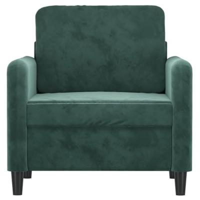 Fauteuil 60 cm fluweel donkergroen