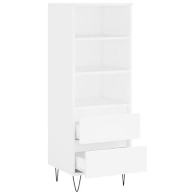 Hoge kast 40x36x110 cm bewerkt hout wit