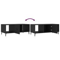 Salontafel 102x50x40 cm bewerkt hout zwart - thumbnail