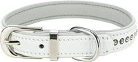 TRIXIE HALSBAND HOND ACTIVE COMFORT MET STRASS STEEN LEER LICHTBLAUW 27-33X1,5 CM - thumbnail