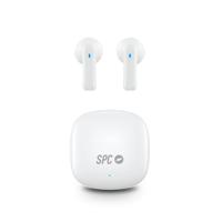 SPC Zion 2 Play Draadloze Bluetooth-hoofdtelefoon voor 28 uur batterij met meerdere ladingen, ultracompact, touch-bediening, handsfree, spraakassistent en zeer kleine USB-C-oplaadbox - wit - thumbnail