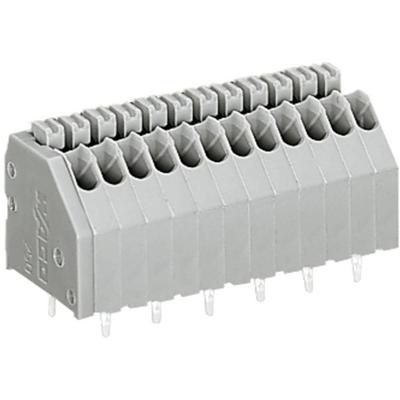 WAGO 250-407 Veerkrachtklemblok 0.50 mm² Aantal polen 7 Grijs 1 stuk(s)