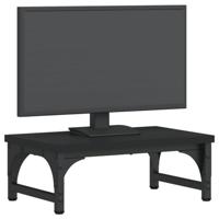 VidaXL Monitorstandaard 37x23x14 cm bewerkt hout zwart - thumbnail