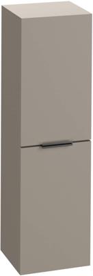 Saqu Lima halfhoge kast met geborsteld zwarte greep 35x32x120cm mat greige Saqu Lima halfhoge kast met geborsteld zwarte greep 35x32x120cm mat greige