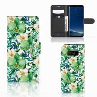 Samsung Galaxy S8 Hoesje Orchidee Groen - thumbnail