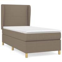 Boxspring met matras stof taupe 100x200 cm - thumbnail
