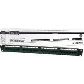 Digitus DN-91524U 24 poorten Netwerkpatchpaneel 483 mm (19) CAT 5e 1 HE Zwart Niet ingericht Digitus DN-91524U 24 poorten Netwerkpatchpaneel 483 mm (19) CAT 5e 1 HE Zwart Niet ingericht