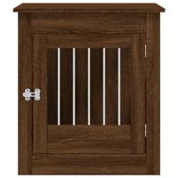 Hondenbench 64,5x80x71 cm bewerkt hout bruin eikenkleur - thumbnail