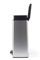 Curver Deco bin slim 254619 Afvalbak 52 l (b x h x d) 486 x 615 x 284 mm Zilver, Zwart 1 stuk(s) - thumbnail
