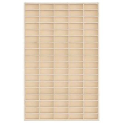 Houten verzamelvitrine met 90 vakken 50,5x4,5x79 cm Houten verzamelvitrine met 90 vakken 50,5x4,5x79 cm
