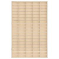 Houten verzamelvitrine met 90 vakken 50,5x4,5x79 cm - thumbnail