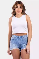 Malelions Motif Crop Top Dames Wit - Maat L - Kleur: Wit | Soccerfanshop - thumbnail