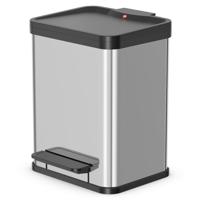 Hailo Öko uno plus M 6192000 Afvalbak 17 l RVS (b x h x d) 320 x 430 x 340 mm RVS Met voetpedaal 1 stuk(s) - thumbnail