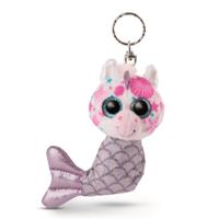 Nici sleutelhanger Glubschis junior 11 cm pluche zilver - thumbnail