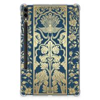 Samsung Galaxy Tab S9 Plus | Siliconen hoesje | Beige Flowers - thumbnail