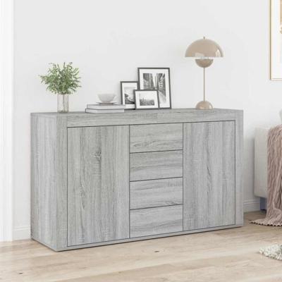 Dressoir met lade Grijs Sonoma 120 x 36 x 69 cm Bewerkt hout