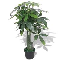 VidaXL Kunst watercacao plant met pot 85 cm groen - thumbnail