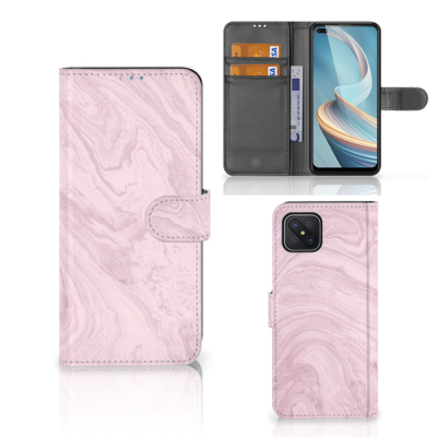 OPPO Reno4 Z | Bookcase | Marble Pink - Origineel Cadeau Vriendin OPPO Reno4 Z | Bookcase | Marble Pink - Origineel Cadeau Vriendin
