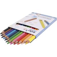 EDU3 Edu jumbo kleurpotloden, dikte 10 mm, vulling 5 mm, diverse kleuren, 12 stuk/ 1 doos - thumbnail