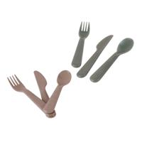Dantoy bestekset mokka/olijfgroen, 6dlg. - thumbnail