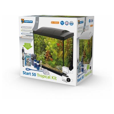 Superfish Start 50 Tropical Kit Zwart - 45L Compleet Aquarium met LED & Filter
