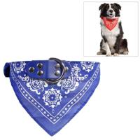 Verstelbare hond Bandana leder gedrukte zachte sjaal kraag scoutingdas voor puppy huisdier maat: M (blauw) - thumbnail