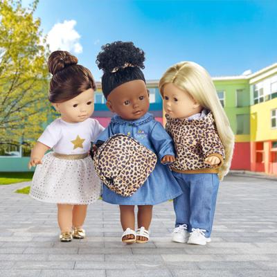 Corolle topje en rok set voor poppen van 36cm - ivoor/goud