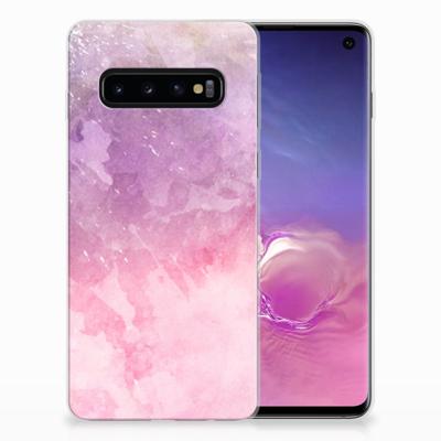Smartphone hoesje Samsung Galaxy S10 Pink Purple Paint