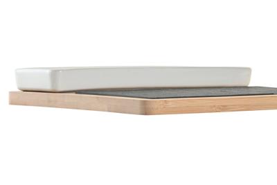 Set voor voorgerechtjes DKD Home Decor 24 x 7 x 2,5 cm Natuurlijk Zwart Raad van bestuur