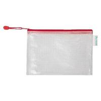 Opbergtas Tarifold met rits 235x165mm PVC rood - thumbnail