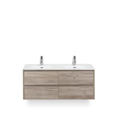 Dante Badmeubelset 120 cm - 4 laden Craft Oak - Keramische Wastafel Wit Cover