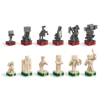 Minecraft Chess Set: Overworld Heroes vs. Hostile Mobs Minecraft Chess Set: Overworld Heroes vs. Hostile Mobs