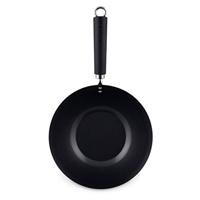 Ken Hom wokpan met greep 27 cm staal zwart/zilver - thumbnail