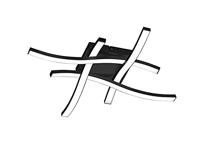 Trio Zwarte plafondlampRoute 4-stripes - R62474132 - thumbnail