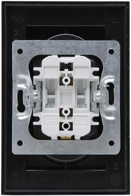 KOPP - Wandcontactdoos - Athenis HK07 - Inbouw - 1-voudig Dubbel Stopcontact - Kinderbeveiliging - Mat Zwart