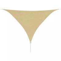 VidaXL Zonnescherm driehoekig 3,6x3,6x3,6 m oxford stof beige - thumbnail