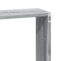 Wandkast 100x16x30 cm bewerkt hout grijs sonoma eikenkleurig - thumbnail